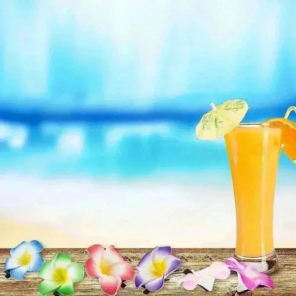 2 Pieces Plumeria Flower Hair Clips Hawaiian Foam Flower Clips - Picture 2 of 6